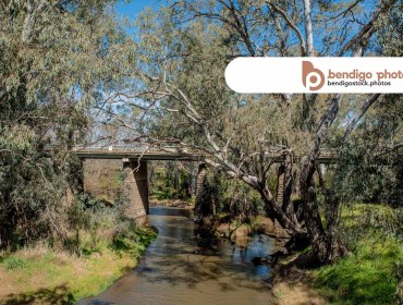 Axedale Road Bridge, Campaspe River  - Axedale Stock Images