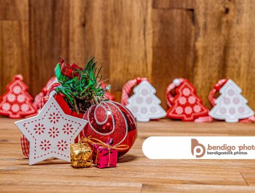 Wood Lay Christmas Theme  Background - Bendigo Stock Photos